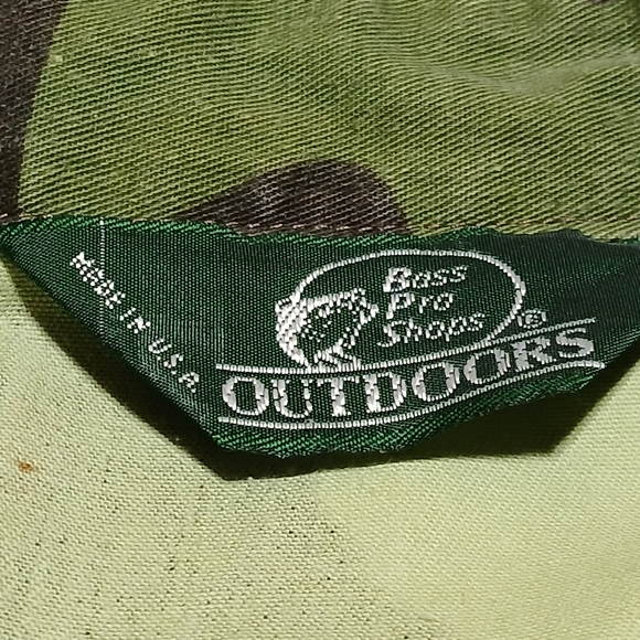 Vintage Bass Pro Shops Mens L Camouflage Shirt Camo Outdoor Field Hunting Chore - Picture 2 of 12